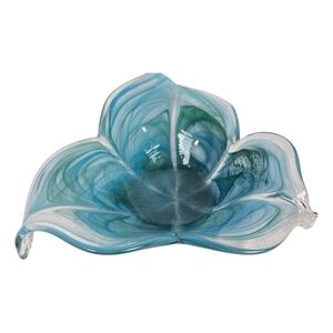 Blue and Green Murano Glass Flower Bowl​​​​